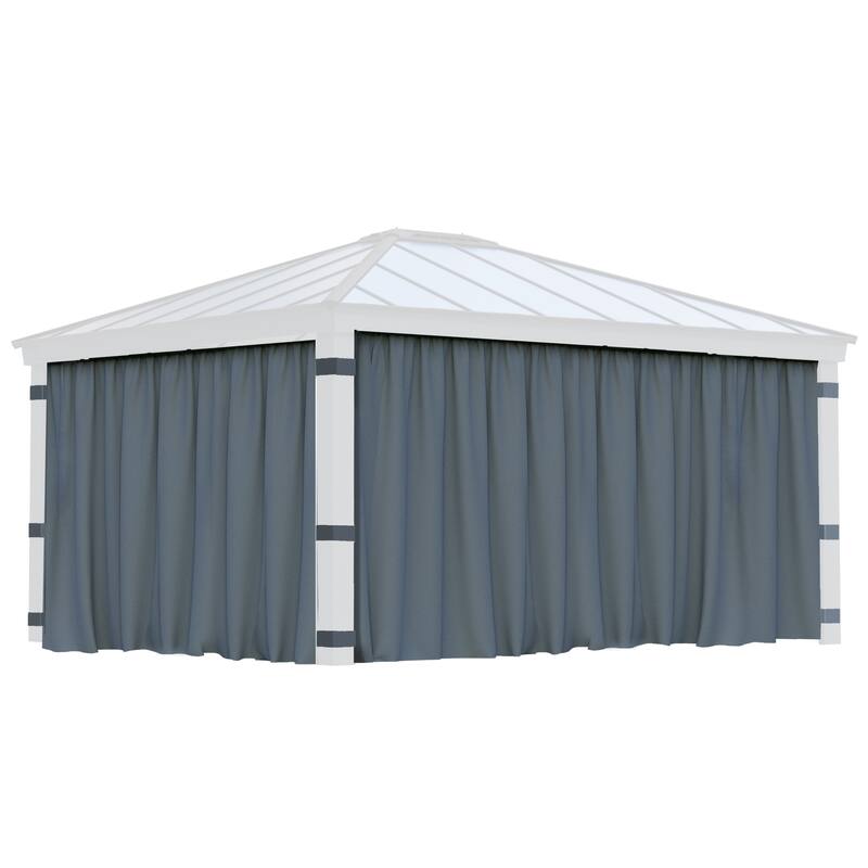 Curtain Set for Dallas 14 ft. Outdoor Gazebo
