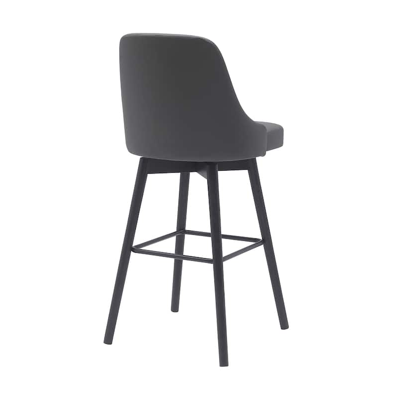Sicily Faux Leather or Fabric Upholstered Swivel Counter or Bar Stool
