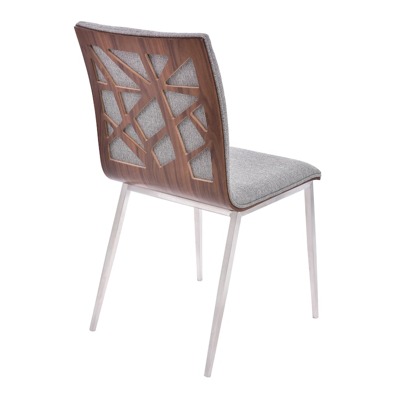 Crystal Upholstered Wood and Metal Armless Dining Chairs - Set of 2
