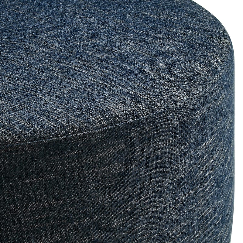 Callum 16"/23"/29"/38" Round Woven Heathered Fabric Upholstered Ottoman