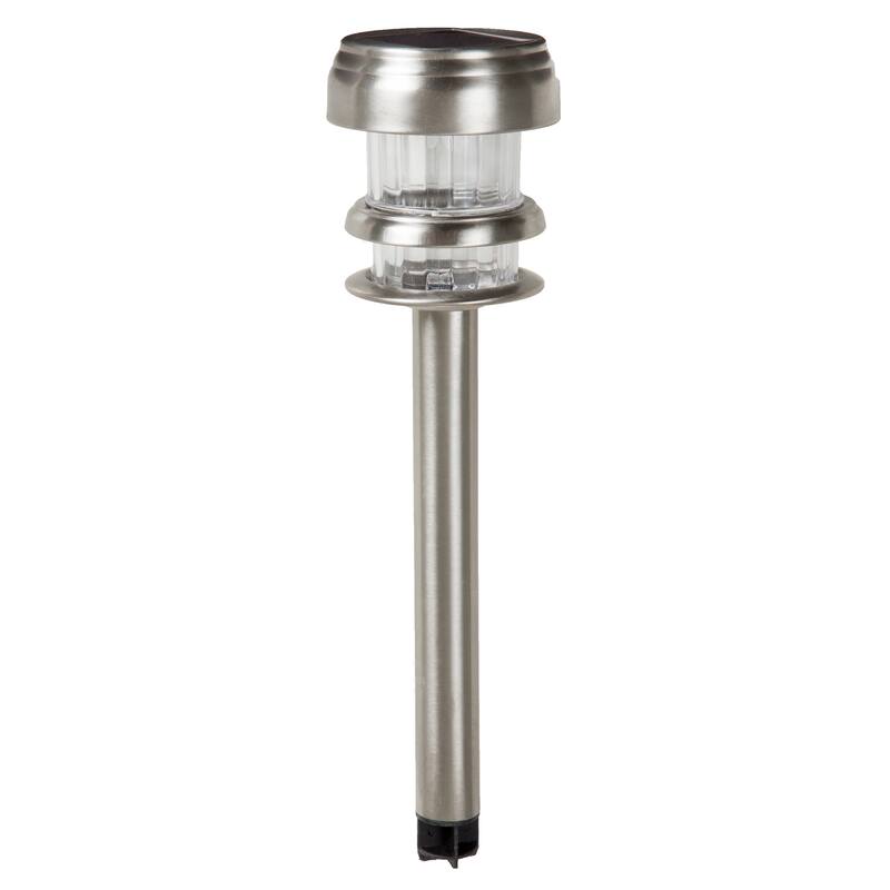 Pure Garden Solar Powered LED Outdoor Stake Spotlight Lights - Set of 4 - N/A