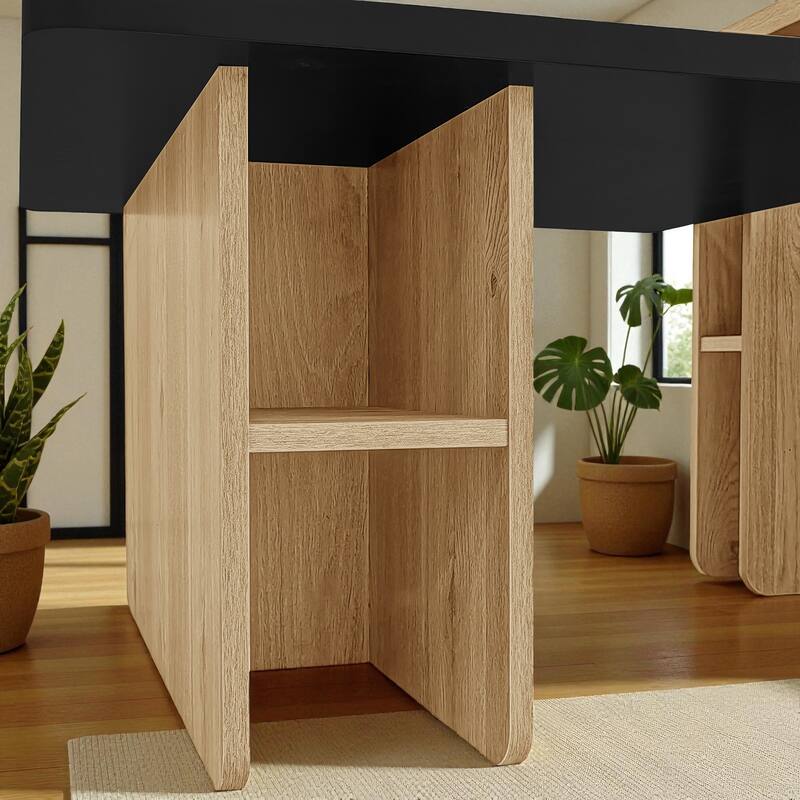 Set of 2 Farmhouse Nesting Coffee Tables, Rectangular Wood Finish Living Room Table Set, Small Sofa Side Tables