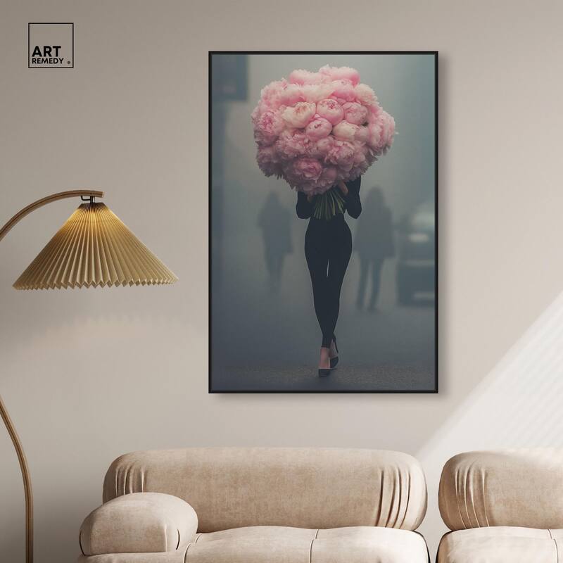 Peony Bouquet Canvas by Art Remedy