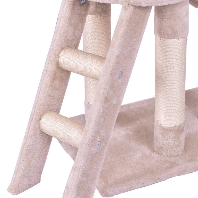 Gymax 56'' Cat Tree Kitten Pet Play House Furniture Condo Scratching
