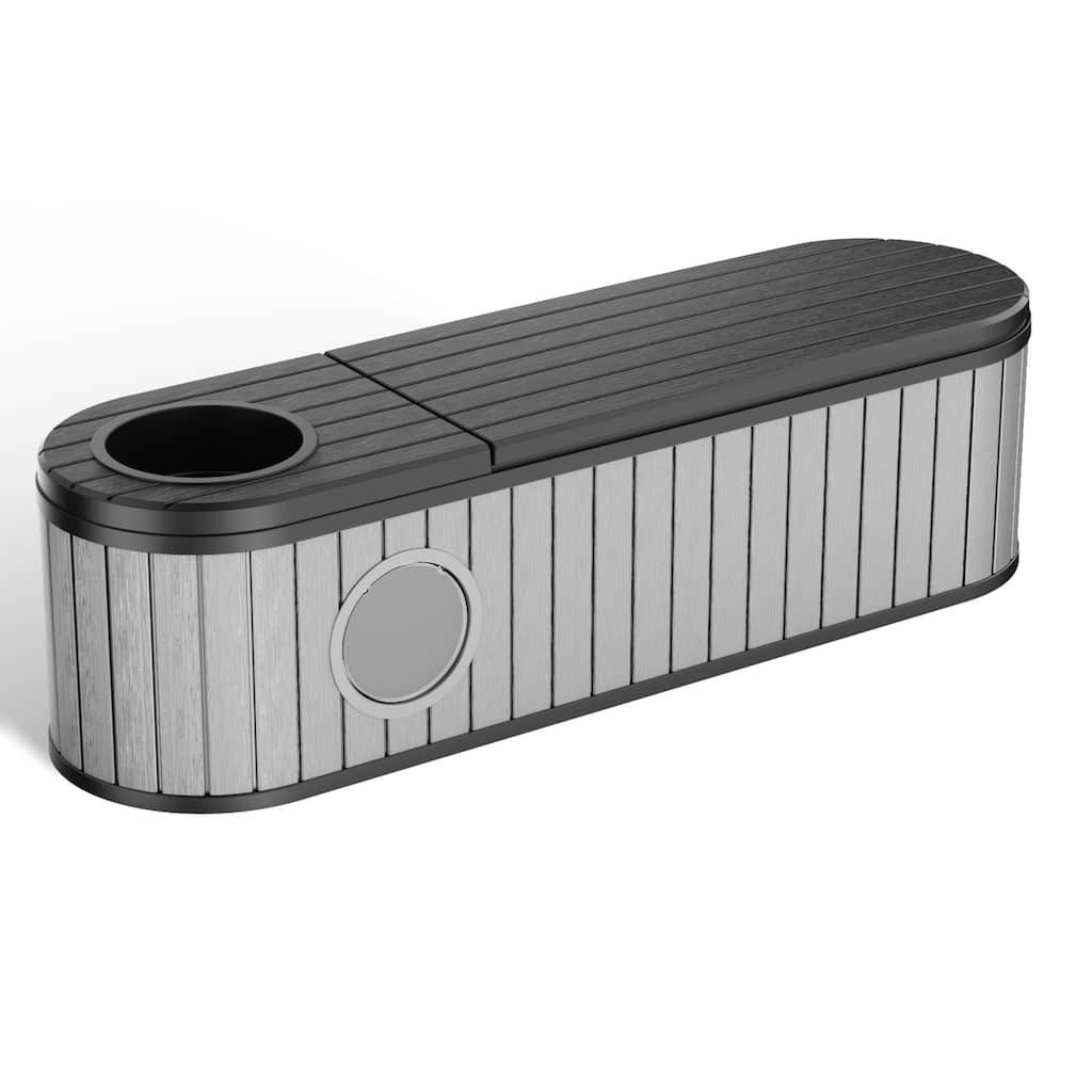 Hidden Cat Tunnel Bench, Living Room Side Table with Storage, Pet Feeding Station and Covert Playhouse