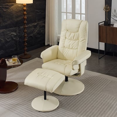 360° Swivel Massage Lounge Chair with 5-Point Vibration & Heated Seat
