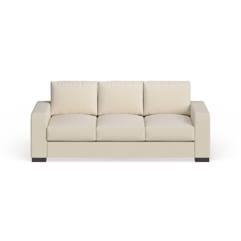 Lionel Modern White Fabric Down-filled Sofa by iNSPIRE Q Artisan