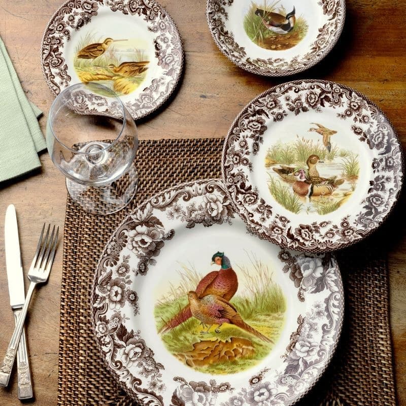 Spode Woodland Dinner Plate Birds Motif - 10.5