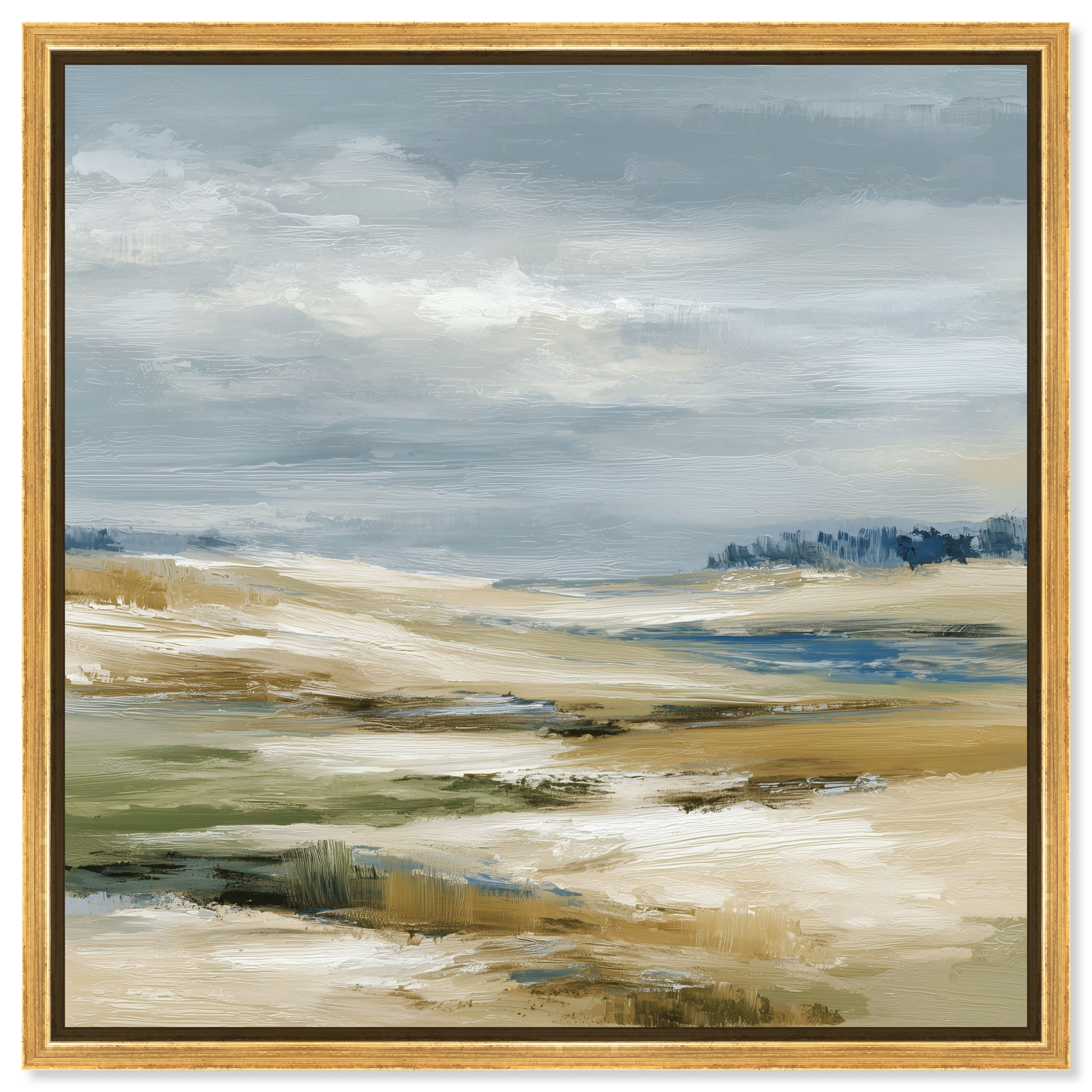 Quiet Morning Landscape Wall Decor Framed Canvas Print by Art Remedy
