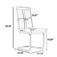 preview thumbnail 12 of 40, Modern Dining Chairs, PU Faux Leather High Back Upholstered Side Chair with C-shaped Tube Plating Metal Legs(Set of 4)