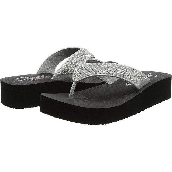 skechers flip flops with rhinestones