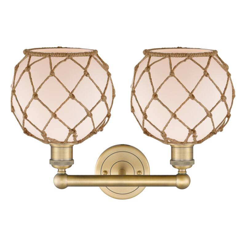 Innovations Lighting Endless Possibilities Edison - Farmhouse Rope - 2 Light 17" Bath Vanity Light