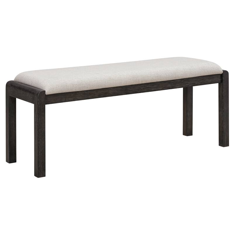 6-Piece Vintage Extendable Dining Table Set for 4-6 with 4 Upholstered Chairs & Bench, Rustic Wire-Brushed Kitchen Table