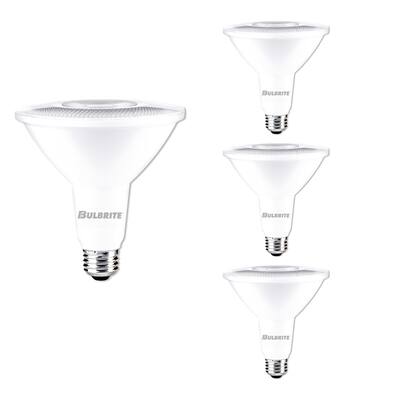 Bulbrite Pack of (4) 15 Watt Dimmable Flood PAR38 Medium (E26) LED Light Bulb - Soft White Light