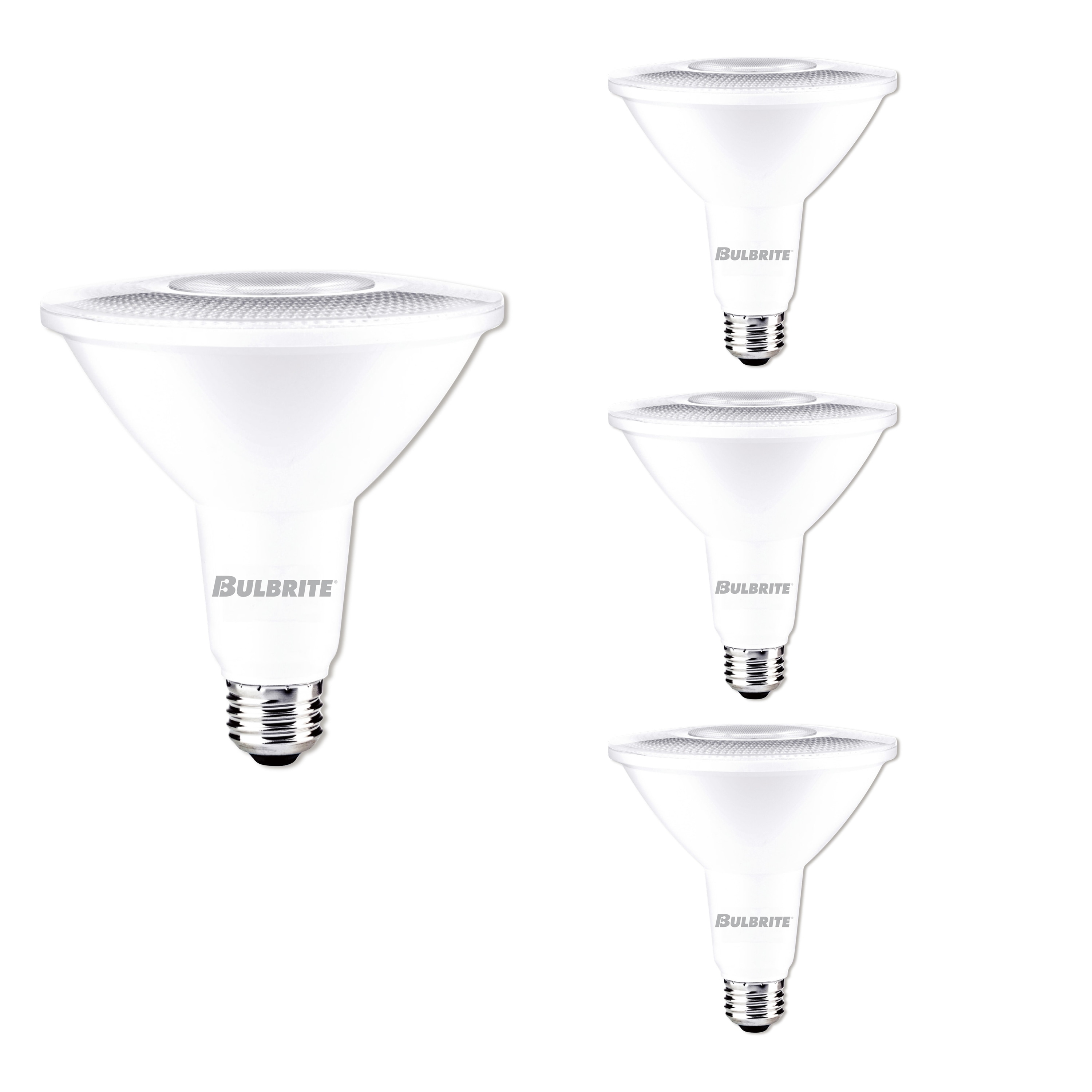 Bulbrite Pack of (4) 15 Watt Dimmable Flood PAR38 Medium (E26) LED Light Bulb - Cool White Light