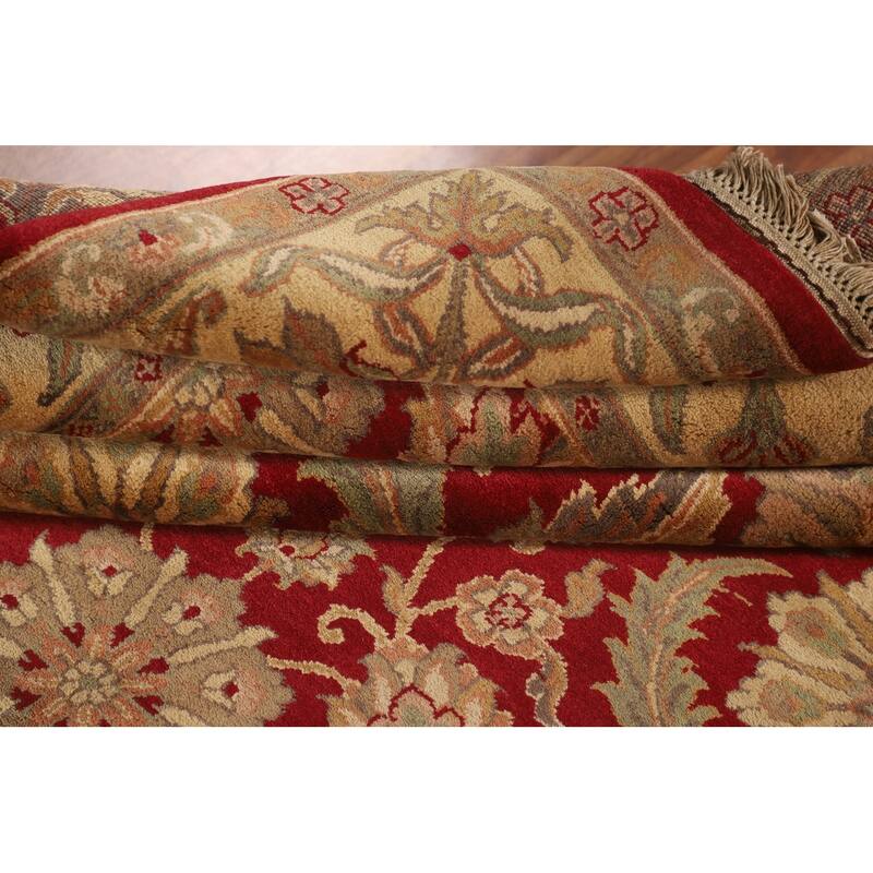 All-Over Floral Agra Oriental Area Rug Handmade Wool Carpet - 8'0" x 10'0"