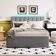 preview thumbnail 29 of 28, Comfortable Upholstered Platform Bed with Smart LED Lights and Extra Trundle