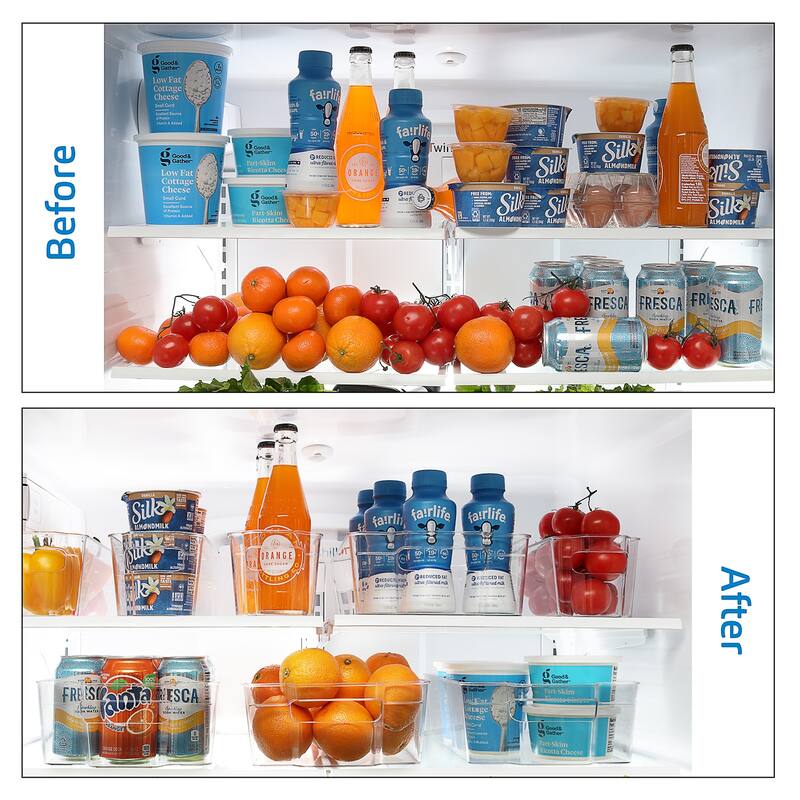 StorageBud Stackable Fridge Organizer Bins