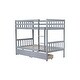preview thumbnail 33 of 31, Twin Over Twin Rubber Wood Bunk Bed with 2 Drawers,Convertible into 2 Full Beds,Ladder and Safety Guardrails