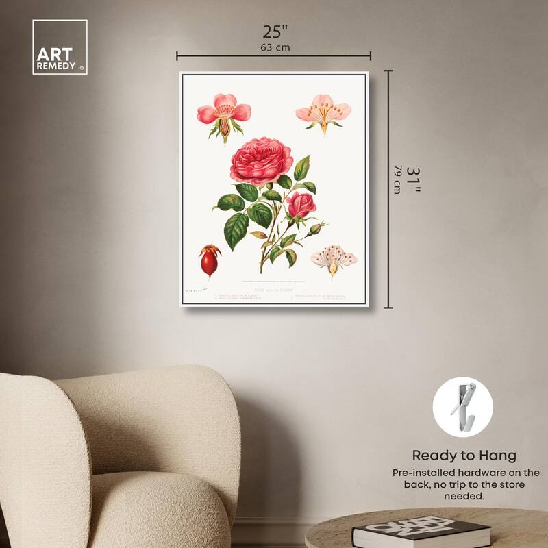 Rose and its parts (1872) Canvas by Art Remedy
