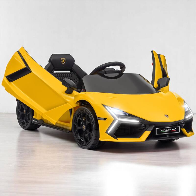12V Licensed Lamborghini Revuelto Kids Ride-On Car with Remote Control, Hydraulic Doors,LED Lights, Music - Electric Toy Vehicle