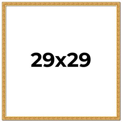 29x29 Frame Gold Real Wood Picture Frame Width 1 inches | Interior