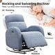 preview thumbnail 51 of 54, Power Swivel Rocker Glider Nursery Recliner with USB Port Set of 2