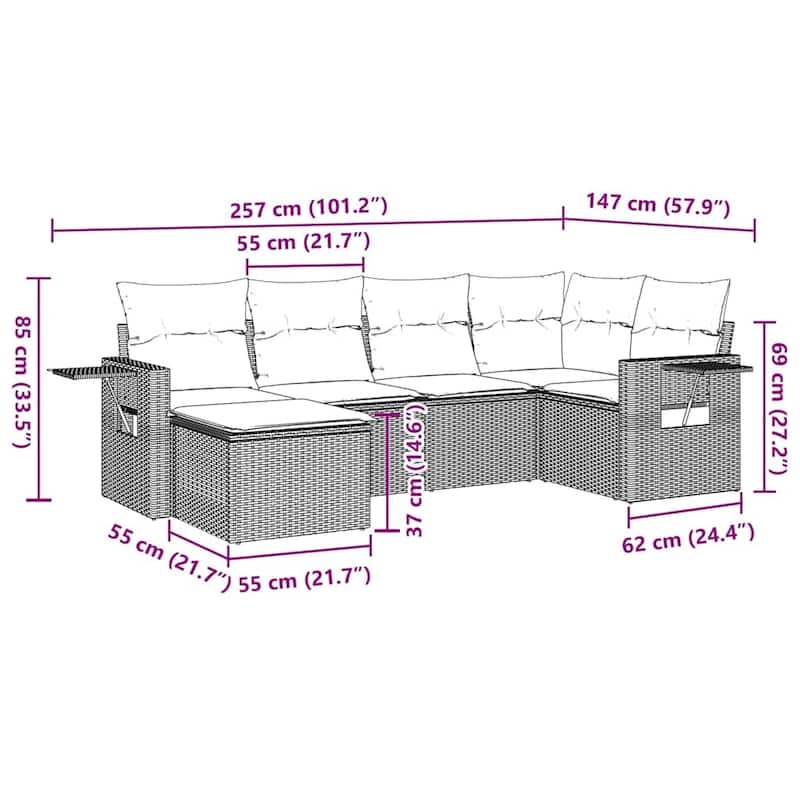vidaXL Garden Sofa Set