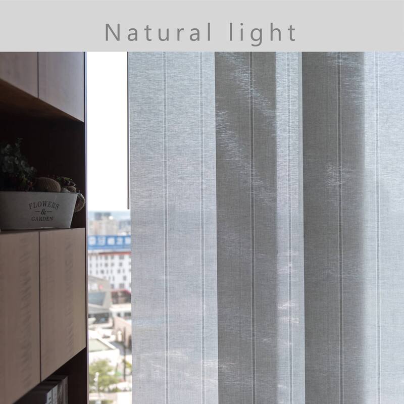 GoDear Design Natural Woven Adjustable Sliding Panel Track Blinds, Vertical Blinds, Timeless Series, 45.8"- 86" W x 96" L