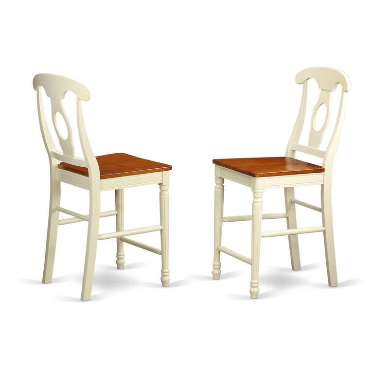 Kitchen Counter Table Set - 5 Piece Dining Set with Chairs - 36x36 Inch - Modern Design