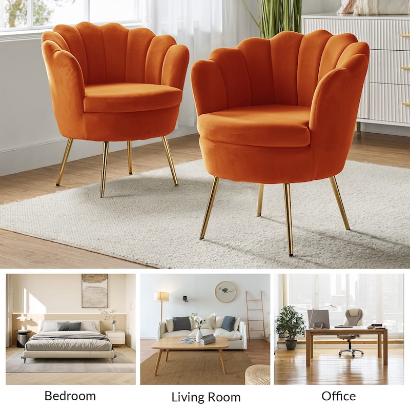Xabier Cute Modern Upholstered Barrel Chair Accent Chair with Tufted Back by HULALA HOME