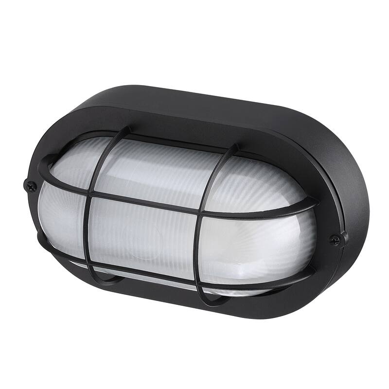 Outdoor Light Fixture Wall Mount with Ellipse Frosted Glass Shade,1*E26 or LED