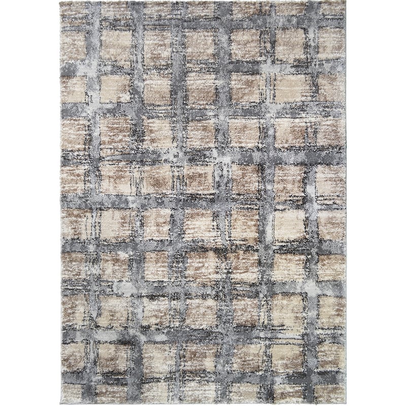 Pacific Twill Cream Contemporary Area Rug - 7'10"x9'10"