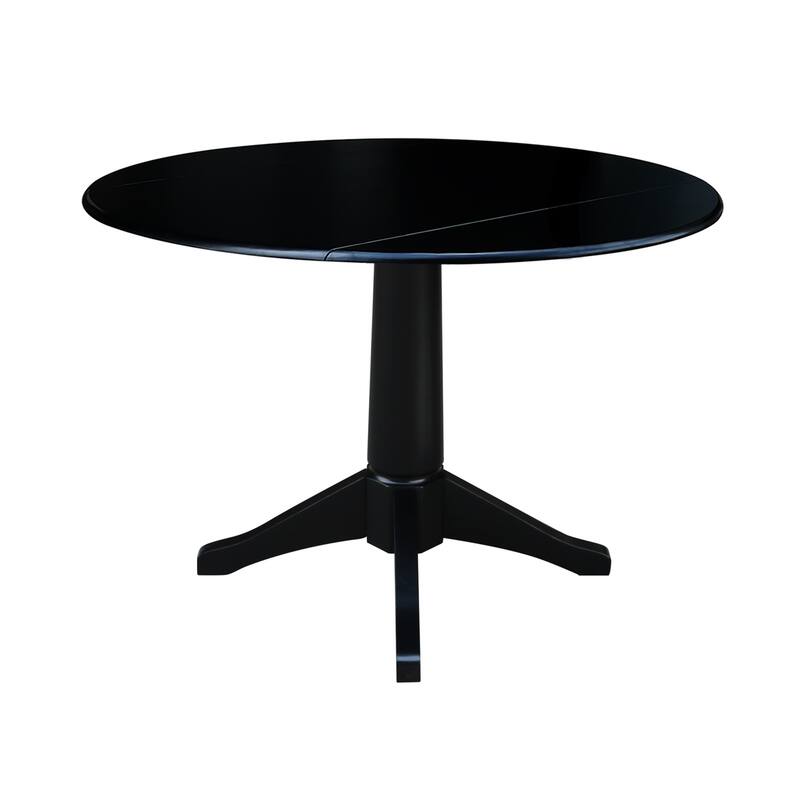 42 in. Round Top Dual Drop Leaf Pedestal Dining Table
