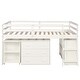 preview thumbnail 3 of 41, All-in-one Bookcase Bed Platform Bed Twin Size Low Loft Bed with Rolling Portable Desk, Bookshel, Cabinet and Storage Drawers