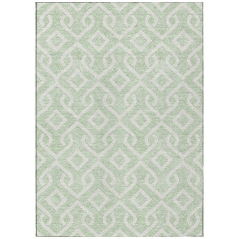 HomeRoots Geometric Transitional Rectangle Outdoor Rug