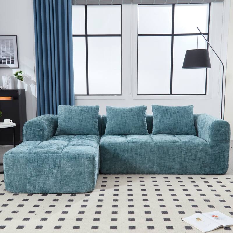 Chenille Fabric Modular L Shaped Sectional Sofa,Free Combination