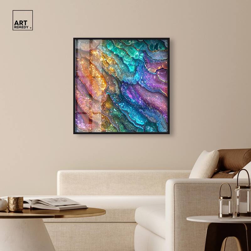 Glittering Spectrum I Shadowbox by Art Remedy