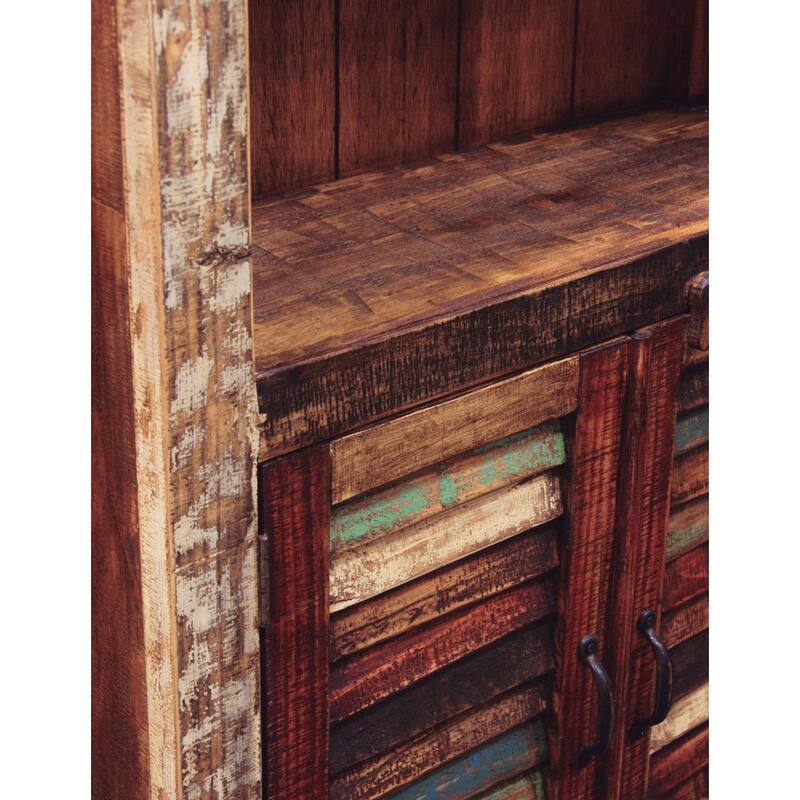 La Boca Solid Pine Wood Shutter Door Bookcase