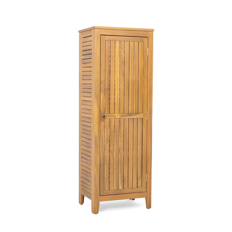 Gribs Acacia Wood Indoor/Outdoor Teak Finish Storage Cabinet by Christopher Knight Home - 61.81" H