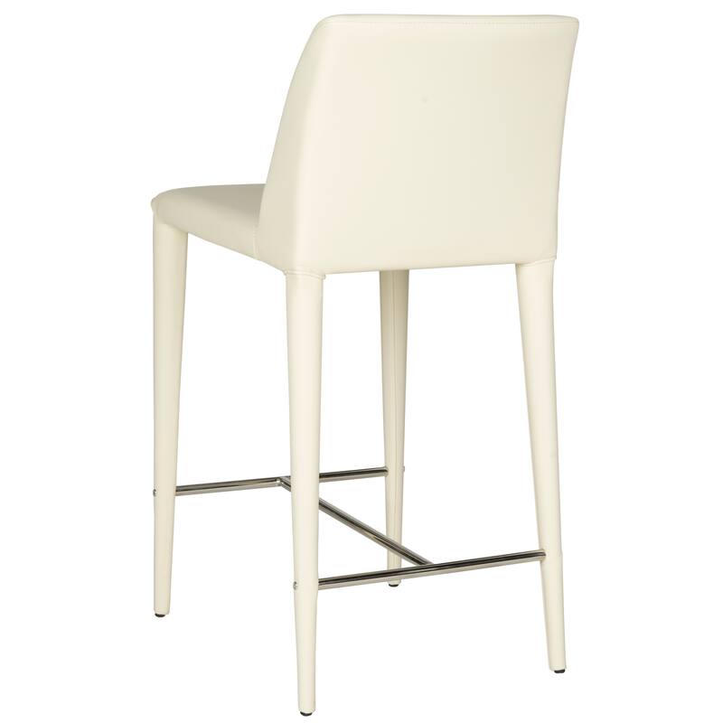 SAFAVIEH Merry Mid-Century 26-inch Black Counter Stool (Set of 2) - 22.6" x 17.4" x 36.2" - 23Wx17Dx36H
