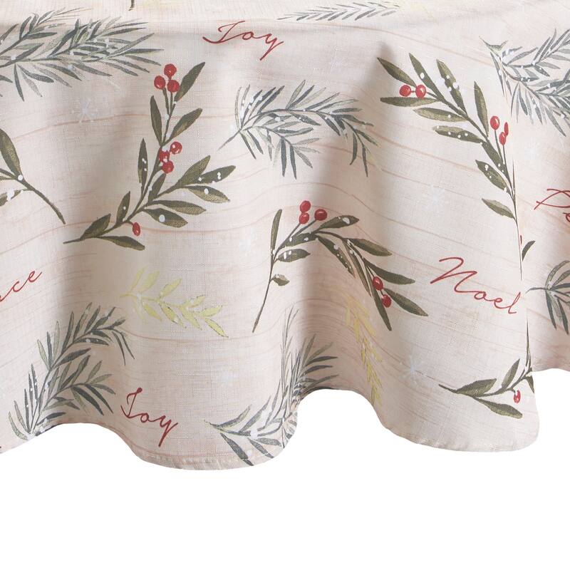 Porch & Den Pembrooke Weathered Holiday Tree Trimmings Tablecloth