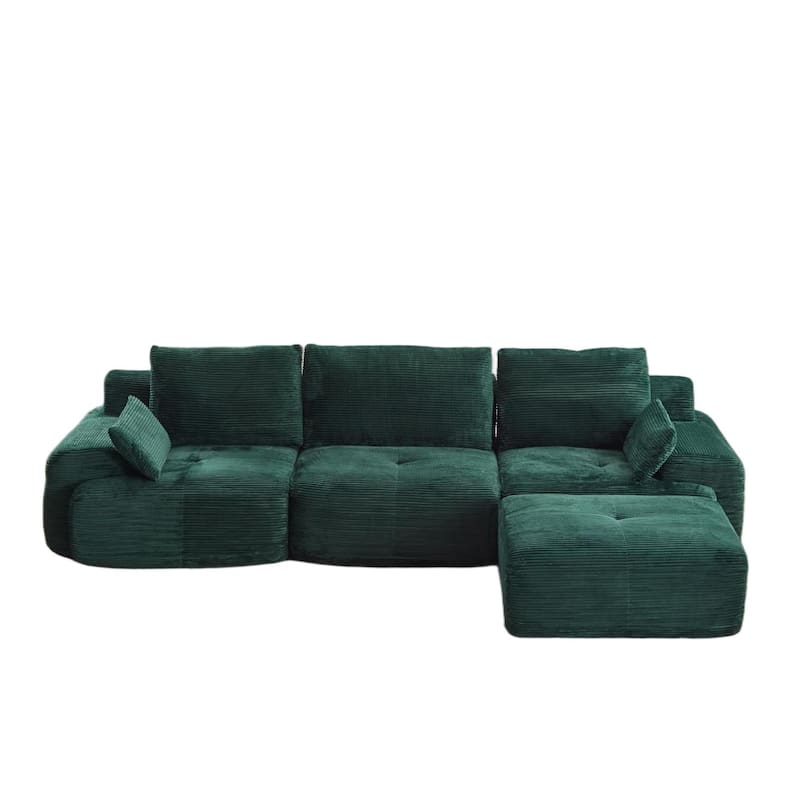 Memory Foam Compressed Sofa,Large Sectional Couches,Pet-Friendly Cloud Modular Sectional Sofa,Extra Deep Loveseat