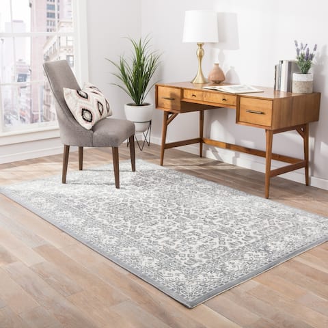 The Curated Nomad Blueberry Butte Damask Area Rug