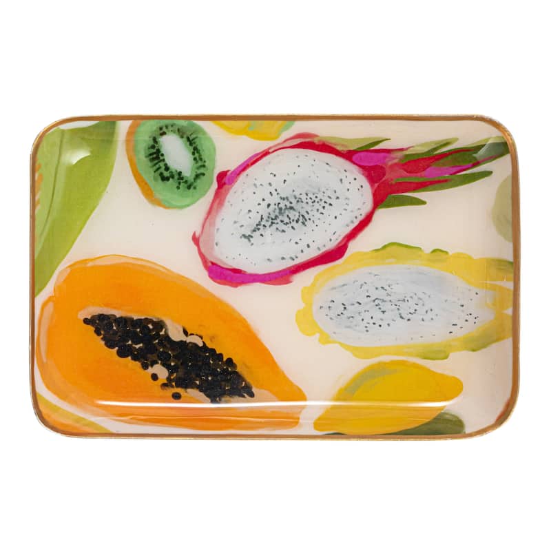 Abstract Enameled Metal Trays