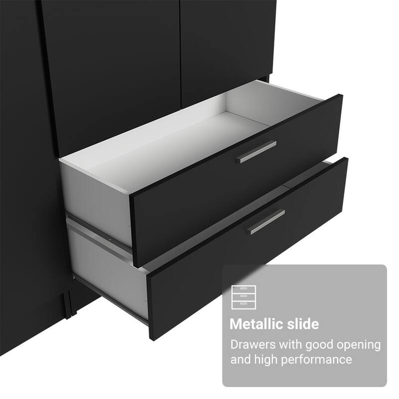 MADESA 4 Doors 2 Drawers Wardrobe Set
