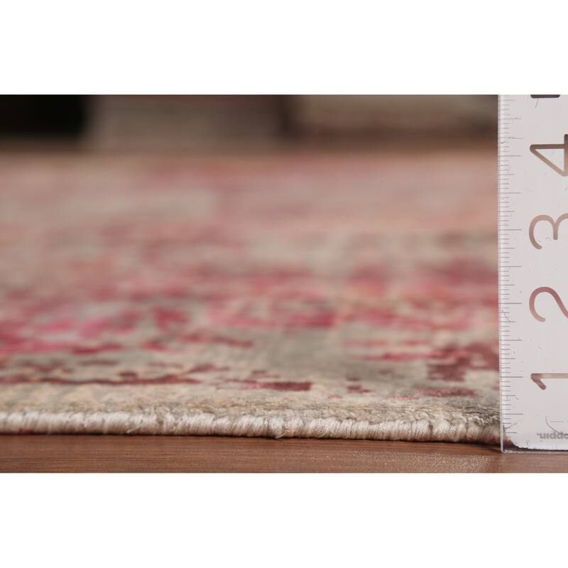 All-Over Modern Abstract Area Rug Hand-Knotted Wool Carpet - 8'5"x 9'11"
