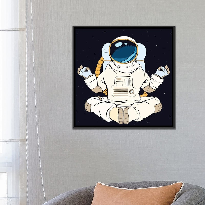 iCanvas "Astronaut and meditation" by Art Mirano Framed Canvas Print