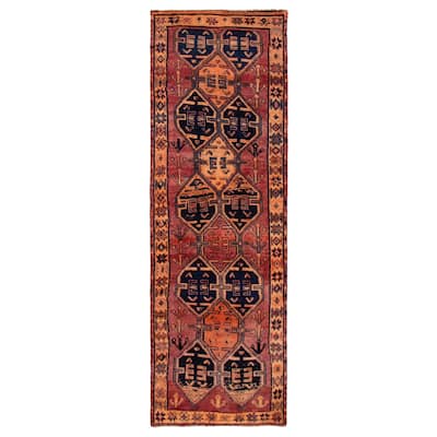 ECARPETGALLERY Hand-knotted Konya Anatolian Red Wool Rug - 3'9 x 11'4