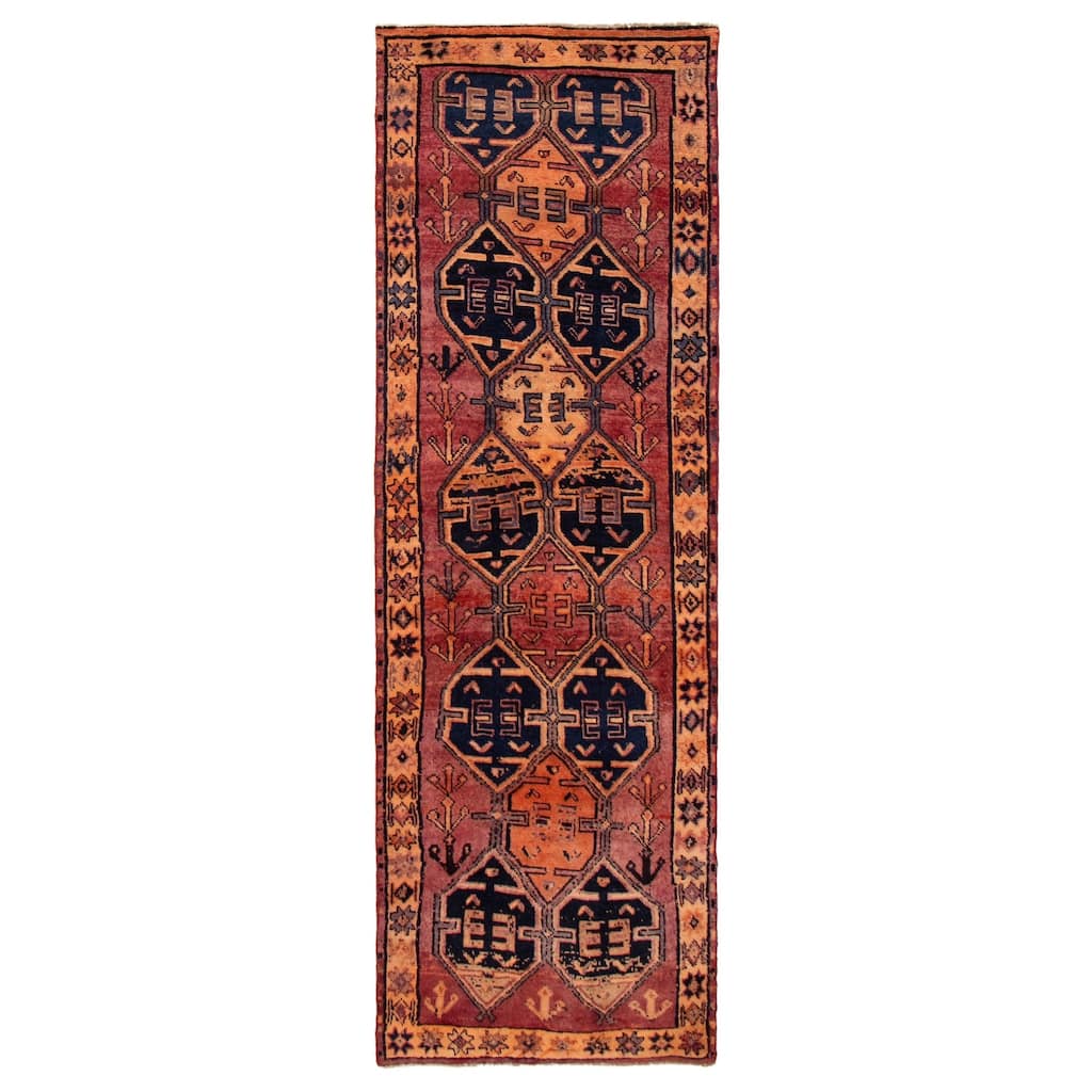 ECARPETGALLERY Hand-knotted Konya Anatolian Red Wool Rug - 3'9 x 11'4